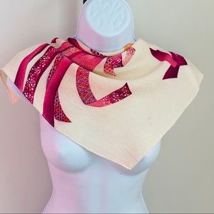 Vintage Shades of Pink Textured Print Scarf